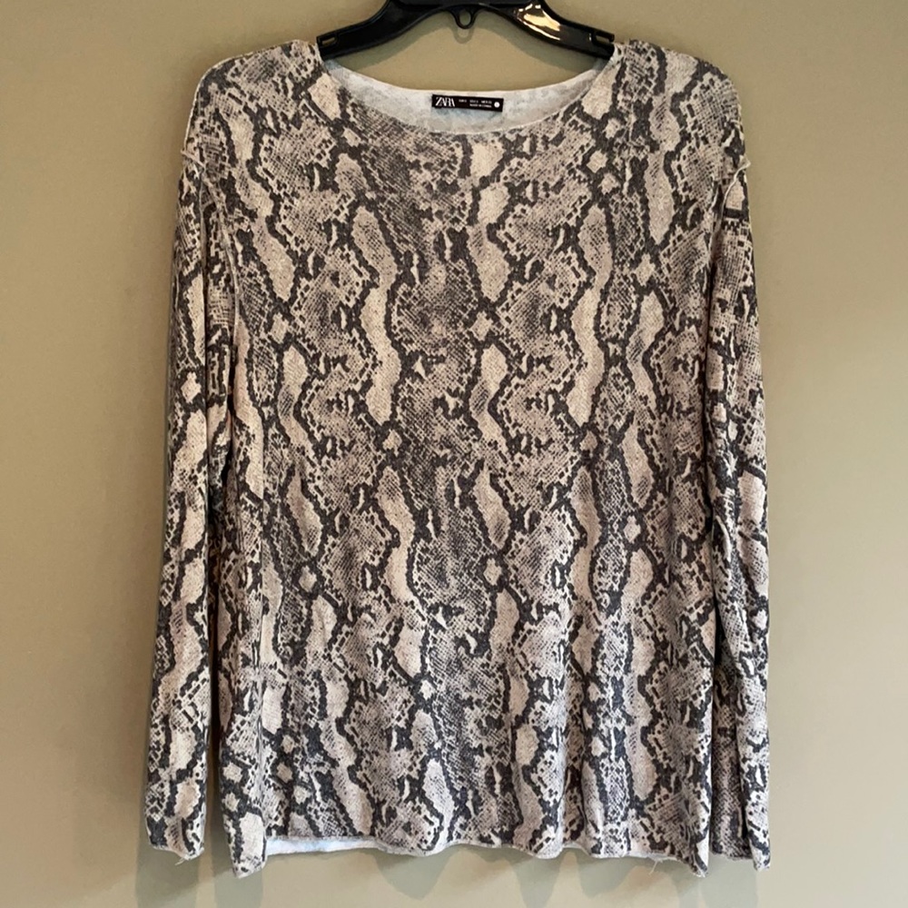 Zara snakeskin top